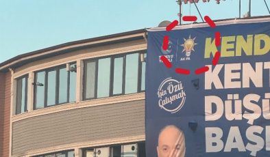 Düzce’de ‘AK Parti’ afişlerinde büyük hata!